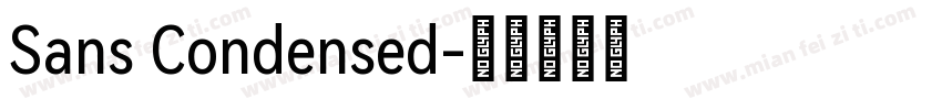 Sans Condensed字体转换